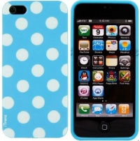 iTronz Blue iPhone 5 Polka Dot Case for Apple Soft Gel TPU Material (Blue Case) iTronz Blue iPhone 5 Polka Dot Case for Apple Soft Gel TPU Material (Blue Case)