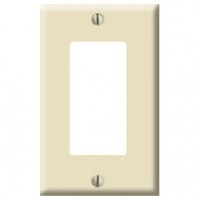Leviton 017-80401-00A Decora 1-Gang Wallplate, Almond Leviton 017-80401-00A Decora 1-Gang Wallplate, Almond
