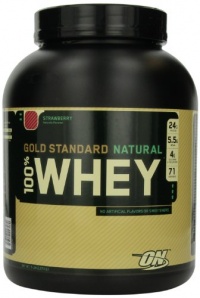 Optimum Nutrition 100% Whey Gold Standard Natural Whey, Natural Strawberry, 5 Pound Optimum Nutrition 100% Whey Gold Standard Natural Whey, Natural Strawberry, 5 Pound