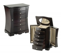 Modern Espresso Jewelry Box (Espresso) (13.75H x 10.25W x 7D) Modern Espresso Jewelry Box (Espresso) (13.75H x 10.25W x 7D)
