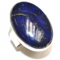 Modern & Sleek Design Lapis Lazuli Sterling Silver Ring Size - 9 Modern & Sleek Design Lapis Lazuli Sterling Silver Ring Size - 9