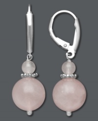 All at once timeless and lavish with feminine charm, these rose quartz (4-10 mm) beaded drop earrings offer a hint of light color and a little dazzle. Earrings set in brilliant sterling silver. Approximate drop: 1-1/2 inches. All at once timeless and lavish with feminine charm, these rose quartz (4-10 mm) beaded drop earrings offer a hint of light color and a little dazzle. Earrings set in brilliant sterling silver. Approximate drop: 1-1/2 inches.