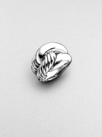 From the Infinity Collection. Smooth and fluted bands of polished sterling silver, gracefully intertwined. Sterling silver Width, about ½ Imported From the Infinity Collection. Smooth and fluted bands of polished sterling silver, gracefully intertwined. Sterling silver Width, about ½ Imported