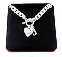Juicy Couture White Starter Necklace with Heart Charm Juicy Couture White Starter Necklace with Heart Charm