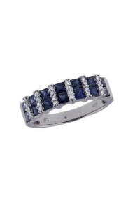 Effy Jewlery 14K White Gold Blue Sapphire and Diamond Ring, 1.68 TCW Ring size 7 Effy Jewlery 14K White Gold Blue Sapphire and Diamond Ring, 1.68 TCW Ring size 7
