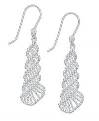 Postmodern panache. Giani Bernini's sterling silver drop earrings feature a mesh design for a stunning effect. Approximate drop: 2 inches. Postmodern panache. Giani Bernini's sterling silver drop earrings feature a mesh design for a stunning effect. Approximate drop: 2 inches.