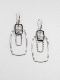 From the Classic Chain Collection. This nature-inspired style from a socially and environmentally responsible brand features rich black sapphires set in a rectangular, sterling silver drop design. Black sapphiresSterling silverDrop, about 2.8Hook backImported