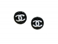 Classic MINI Black Button with White Logo Stud Earrings-9.99 Classic MINI Black Button with White Logo Stud Earrings-9.99