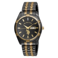 U.S. Polo Assn. Classic Men's USC80047 Gun-Metal Day-Date Black Dial Dress Watch U.S. Polo Assn. Classic Men's USC80047 Gun-Metal Day-Date Black Dial Dress Watch