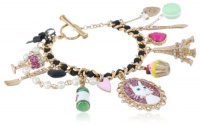 Betsey Johnson Paris is Always a Good Idea Cat Multi-Charm Toggle Bracelet, 7.5 Betsey Johnson Paris is Always a Good Idea Cat Multi-Charm Toggle Bracelet, 7.5