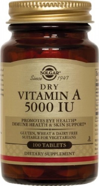 Solgar - Dry Vitamin A, 5000IU, 100 tablets Solgar - Dry Vitamin A, 5000IU, 100 tablets
