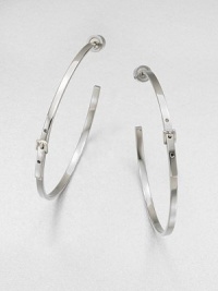 A classic hoop design with a chic buckle detail. Ion-plated steelLength, about 2.25Post backImported A classic hoop design with a chic buckle detail. Ion-plated steelLength, about 2.25Post backImported