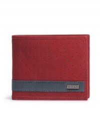 GUESS Men's Red Nubuck Wallet, RED GUESS Men's Red Nubuck Wallet, RED