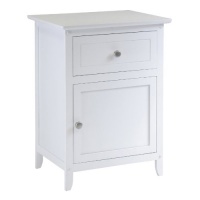 Winsome Wood Night Stand/ Accent Table with Drawer and cabinet for storage, White Winsome Wood Night Stand/ Accent Table with Drawer and cabinet for storage, White
