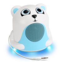 GOgroove Groove Pal Jr. Polar Bear Portable Light-Up Speaker with Impressive Dynamic Audio Driver and Enhaced Bass Woofer for 3.5mm Connection to Smartphones , Tablets , MP3 Players & More!