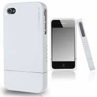 Casecrown CC-IP4-UV2-WHT Metallic Slash Glider Apple iPhone 4 and 4S Case - 1 Pack - Retail Packaging - White Casecrown CC-IP4-UV2-WHT Metallic Slash Glider Apple iPhone 4 and 4S Case - 1 Pack - Retail Packaging - White