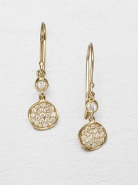 From the Stardust Collection. The dazzle of diamonds in a simple yet striking free-form drop of 18k gold.Diamonds, .29 tcw18k yellow goldLength, about 1Ear wireImported From the Stardust Collection. The dazzle of diamonds in a simple yet striking free-form drop of 18k gold.Diamonds, .29 tcw18k yellow goldLength, about 1Ear wireImported