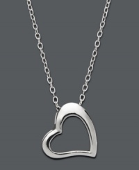 Love is all you need in life. This adorable Giani Bernini heart pendant features an open-cut, asymmetrical design in polished sterling silver. Approximate length: 18 inches. Approximate drop: 1/2 inch. Love is all you need in life. This adorable Giani Bernini heart pendant features an open-cut, asymmetrical design in polished sterling silver. Approximate length: 18 inches. Approximate drop: 1/2 inch.