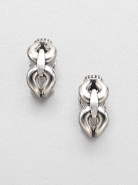 From the Derby Collection. A sterling silver buckled design accented with iconic caviar texture. Sterling silverLength, about .9Post backImported From the Derby Collection. A sterling silver buckled design accented with iconic caviar texture. Sterling silverLength, about .9Post backImported