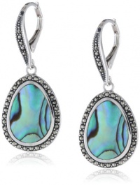 Judith Jack Clouds Sterling Silver Marcasite Abalone Organic Shape Drop Earrings Judith Jack Clouds Sterling Silver Marcasite Abalone Organic Shape Drop Earrings