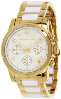 Michael Kors Runway Gold Tone White Two Tone Women's Watch - MK5742 Michael Kors Runway Gold Tone White Two Tone Women's Watch - MK5742