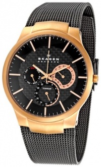 Skagen Men's 809XLTRB Titanium Collection Multifunction Black Mesh Titanium Watch Skagen Men's 809XLTRB Titanium Collection Multifunction Black Mesh Titanium Watch