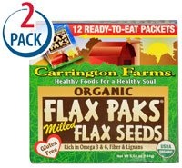 Carrington Farms Flax Paks Organic Milled Flax Seeds -- 12 Packets Each / Pack of 2 Carrington Farms Flax Paks Organic Milled Flax Seeds -- 12 Packets Each / Pack of 2
