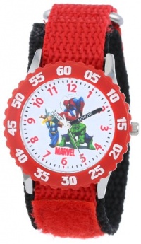 Marvel Comics Kids' W000143 Hulk, Spider-Man & Thor Stainless Steel Time Teacher Watch Marvel Comics Kids' W000143 Hulk, Spider-Man & Thor Stainless Steel Time Teacher Watch