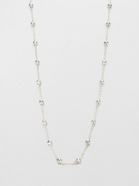 A simply chic design featuring hammered sterling silver beads on a long link chain. Sterling silverLength, about 37Slip-on styleImported A simply chic design featuring hammered sterling silver beads on a long link chain. Sterling silverLength, about 37Slip-on styleImported