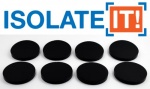 Isolate It: Sorbothane Vibration Isolation Circular Pad 50 Duro (.25 Thick 2.25 Dia.) - 8 Pack