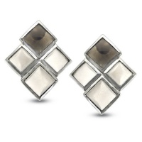 CleverEve Designer Series Smoky Quartz Diamond Shapes Sterling Silver Earrings 13.65 ct. tw. CleverEve Designer Series Smoky Quartz Diamond Shapes Sterling Silver Earrings 13.65 ct. tw.