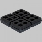 4 Pack of Anti Vibration Pads 4 x 4 x 3/4 All Rubber Vibration isolation pads