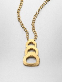 EXCLUSIVELY AT SAKS. A modern, graduated link pendant on a link chain. 22k goldplatedLobster clasp closureMade in USA EXCLUSIVELY AT SAKS. A modern, graduated link pendant on a link chain. 22k goldplatedLobster clasp closureMade in USA