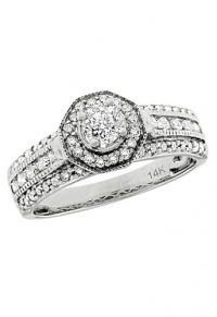 Effy Jewlery 14K White Gold Diamond Engagement Ring, .94 TCW Ring size 7 Effy Jewlery 14K White Gold Diamond Engagement Ring, .94 TCW Ring size 7