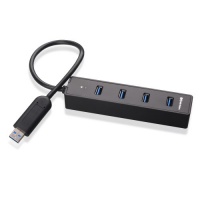 Cable Matters 4-Port SuperSpeed USB 3.0 Portable Compact Hub in Black - Bus Powered Cable Matters 4-Port SuperSpeed USB 3.0 Portable Compact Hub in Black - Bus Powered