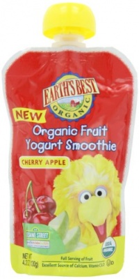 Earth's Best Organic Cherry Apple Fruit Yogurt Smoothie, 4.2 Ounce Pouches (Pack of 12) Earth's Best Organic Cherry Apple Fruit Yogurt Smoothie, 4.2 Ounce Pouches (Pack of 12)