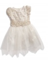 GUESS Kids Girls Baby Girl Lace Dress and Panties Set (12-24m), CREAM (12M)