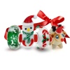 Bling Jewelry 925 Sterling Glass Christmas Bead 4 Charm Set Pandora Compatible