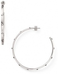 Michael Kors Heritage Astor Large Screw Hoop Earrings, Silver Michael Kors Heritage Astor Large Screw Hoop Earrings, Silver
