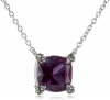 Judith Jack Aurora Sterling Silver, Marcasite and Amethyst Spinel Pendant Necklace, 18