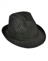 Roaring 20s Gangster Costume Black Pin Stripe Fedora Hat