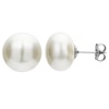 Sterling Silver 8-9mm White Hand-pick Genuine Cultured Freshwater Pearl High Luster Stud Earring.