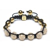 Bling Jewelry Disco Ball Bead Bracelet Shamballa Inspired Gold Faceted Beads