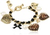 Betsey Johnson Crystal Leopard Heart Toggle Bracelet
