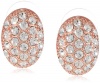 T Tahari Essentials Crystal Pave Oval Stud Earrings