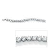 PalmBeach Jewelry 42.00 TCW Round Cubic Zirconia Platinum Plated Tennis Bracelet 7 1/4