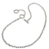 925 Silver Oxidized Round Cable Link Chain Necklace- 18+2 IN