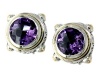 Balissima By Effy Collection Sterling Silver and 18k Yellow Gold Amethyst Earrings