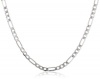 14k Gold Men's 3.15mm Figaro Chain Necklace, 24