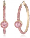 Betsey Johnson Iconic Pinkalicious Crystal Hoop Earrings